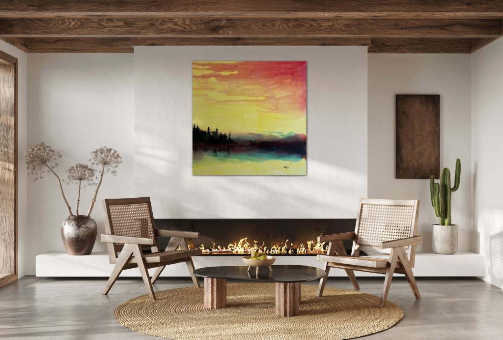 evening sky artwork in situ robert yonke art