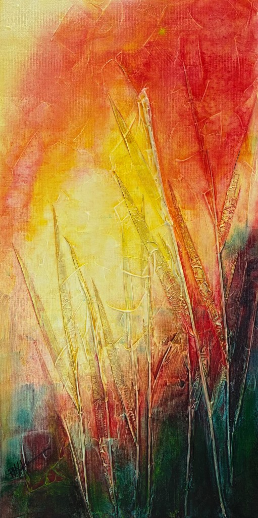 watercolor painting called Connemara Sunstorm 